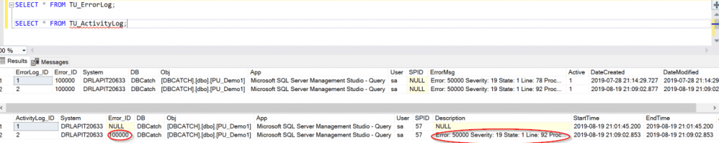 you've successfully built a t-sql activity log!