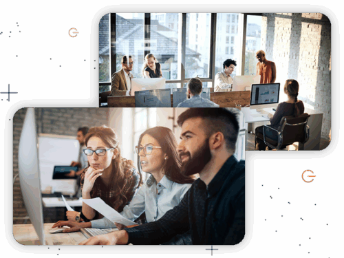 Data professionals busy at work