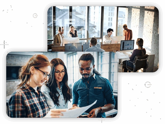 Data professionals busy at work.